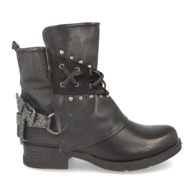 Botin Adornado con Tachuelas y Correas