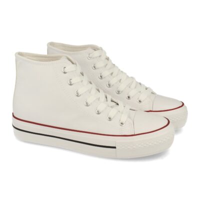 Zapatilla Abotinada de Plataforma con Cordones