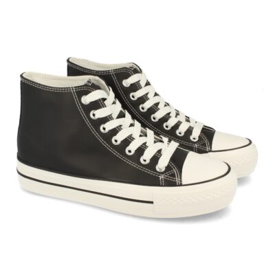 Zapatilla Abotinada de Plataforma con Cordones