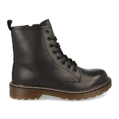 Botin Plano con Cordones y Cremallera