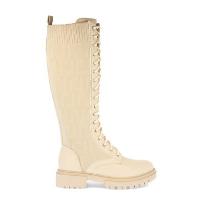 Bota Plana con Cordones y Elastico - Imagen 2