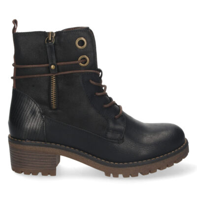 Botin de Tacon con Cordones y Cremallera - Imagen 2