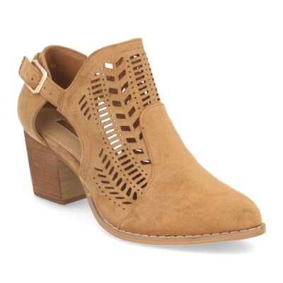 Botin de Mujer con Tacon, Calados y Hebilla - Imagen 2