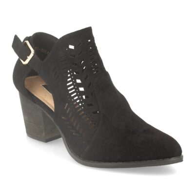 Botin de Mujer con Tacon, Calados y Hebilla - Imagen 2