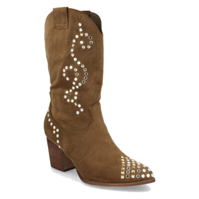 Bota de Tacón con Strass y Cremallera - Imagen 2