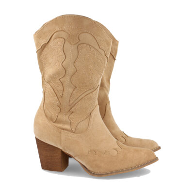 Bota Campera con Tacon y Grabado en Caña