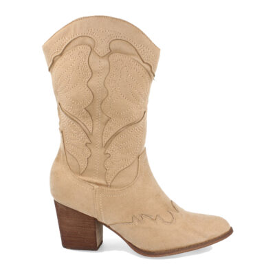 Bota Campera con Tacon y Grabado en Caña