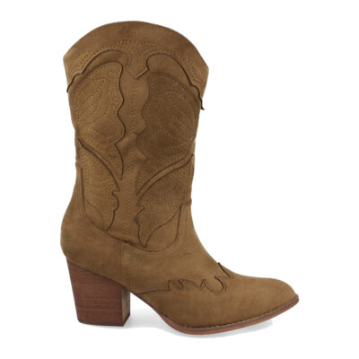 Bota Campera con Tacon y Grabado en Caña