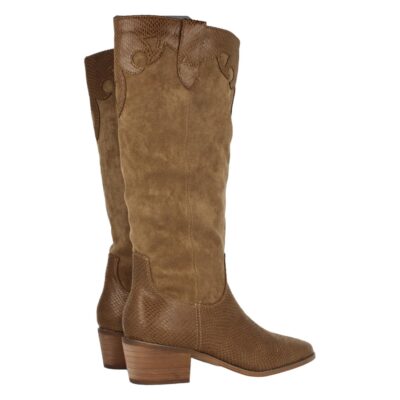 Bota de Tacon con Estampado y Cremallera - Imagen 4