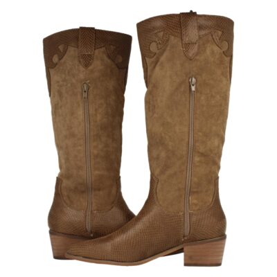 Bota de Tacon con Estampado y Cremallera - Imagen 5