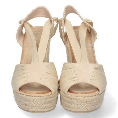 Sandalia de Cuña con Yute y Cordones - Imagen 3