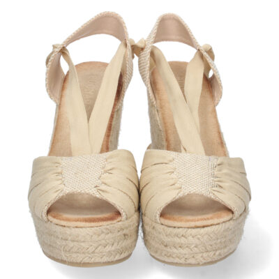 Sandalia de Cuña con Yute y Cordones - Imagen 3