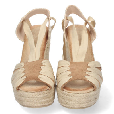 Sandalia de Cuña con Yute y Cordones - Imagen 3