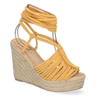 Sandalia de Cuña con Yute y Cordones - Imagen 2
