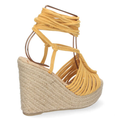 Sandalia de Cuña con Yute y Cordones - Imagen 4