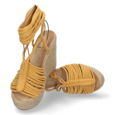 Sandalia de Cuña con Yute y Cordones - Imagen 5