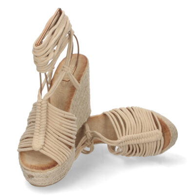 Sandalia de Cuña con Yute y Cordones - Imagen 5