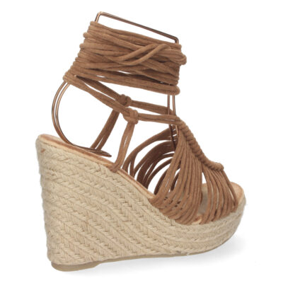 Sandalia de Cuña con Yute y Cordones - Imagen 4