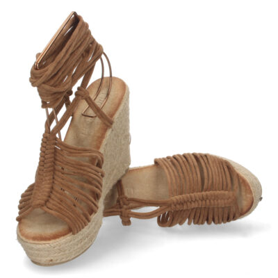 Sandalia de Cuña con Yute y Cordones - Imagen 5