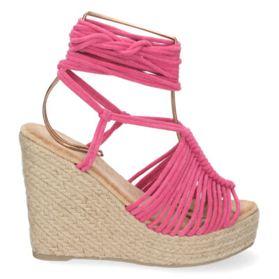 Sandalia de Cuña con Yute y Cordones