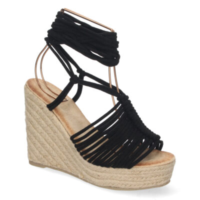 Sandalia de Cuña con Yute y Cordones - Imagen 2