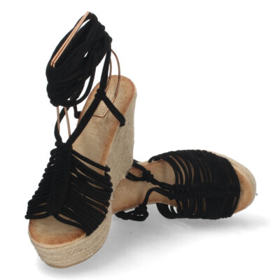 Sandalia de Cuña con Yute y Cordones - Imagen 5