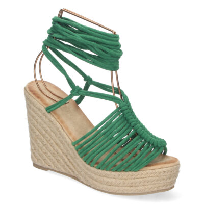 Sandalia de Cuña con Yute y Cordones - Imagen 2