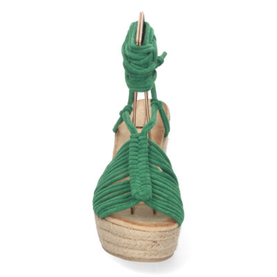 Sandalia de Cuña con Yute y Cordones - Imagen 3