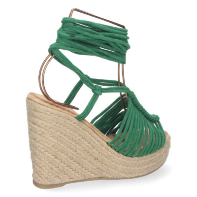 Sandalia de Cuña con Yute y Cordones - Imagen 4