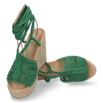 Sandalia de Cuña con Yute y Cordones - Imagen 5