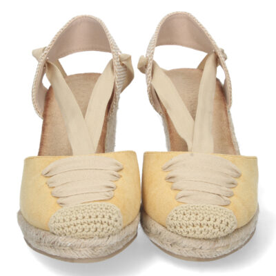 Sandalia de Cuña con Yute y Cordones - Imagen 3
