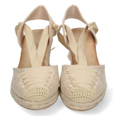 Sandalia de Cuña con Yute y Cordones - Imagen 3