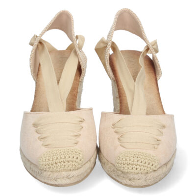 Sandalia de Cuña con Yute y Cordones - Imagen 3