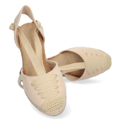 Sandalia de Cuña con Yute y Cordones - Imagen 5