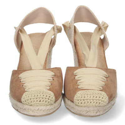 Sandalia de Cuña con Yute y Cordones - Imagen 3