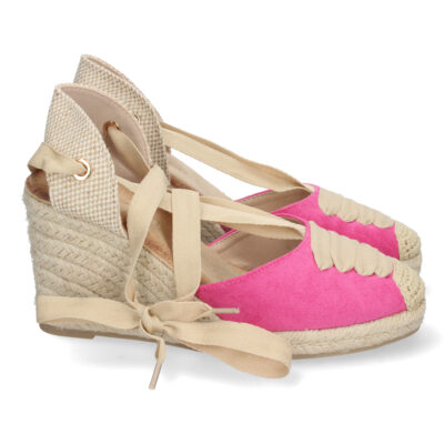 Sandalia de Cuña con Yute y Cordones