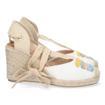 Sandalia de Cuña con Yute y Cordones