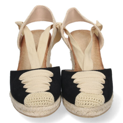 Sandalia de Cuña con Yute y Cordones - Imagen 3
