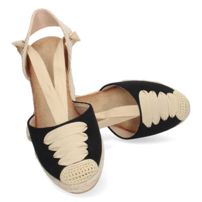Sandalia de Cuña con Yute y Cordones - Imagen 5