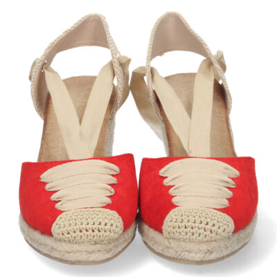 Sandalia de Cuña con Yute y Cordones - Imagen 3