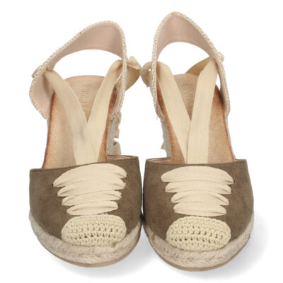 Sandalia de Cuña con Yute y Cordones - Imagen 3
