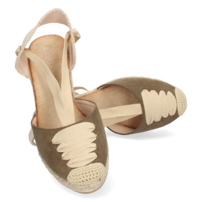 Sandalia de Cuña con Yute y Cordones - Imagen 5