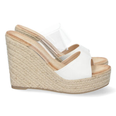 Sandalias de Cuña con Pala Transparente