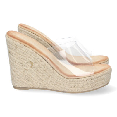 Sandalias de Cuña con Pala Transparente