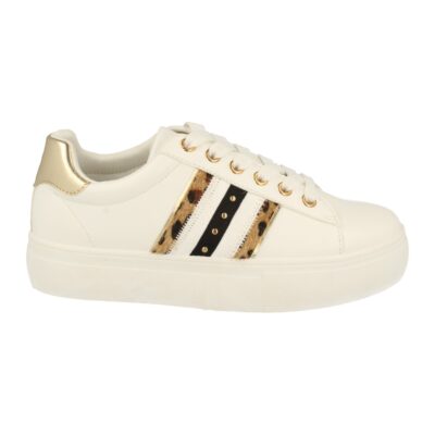Zapatilla de Mujer con Franjas y Cordones
