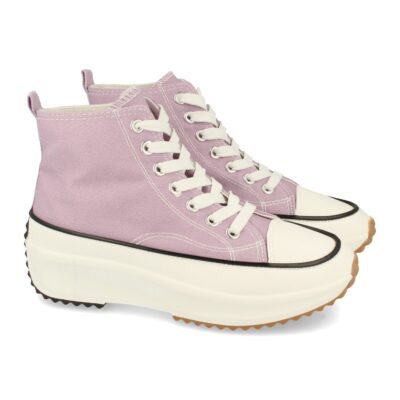 Zapatilla Abotinada de Plataforma con Cordones