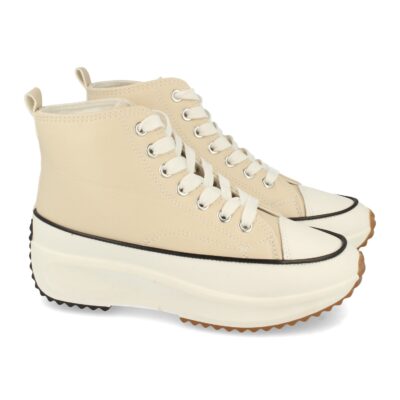 Zapatilla Abotinada de Plataforma con Cordones