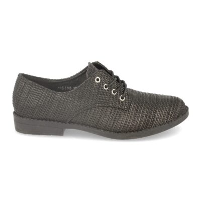 Zapato Plano de Mujer Estilo Blucher Moda Rafia