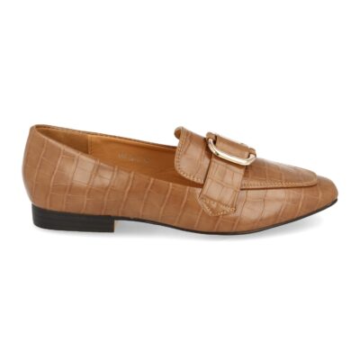 Mocasín de Mujer con Estampado de Cocodrilo