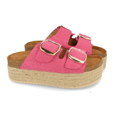 Sandalia de Plataforma con Hebillas